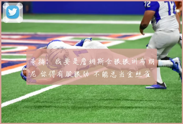 夸梅：我要是詹姆斯会狠狠训布朗尼 你得有股狠劲 不能总当金丝雀